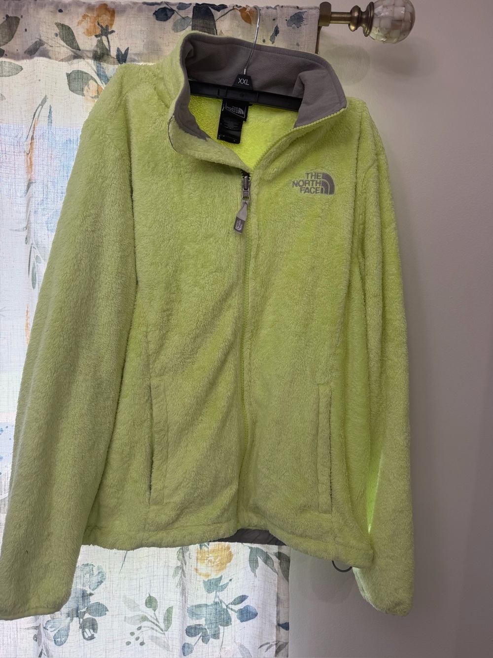 The North Face womens Lime Green Fleece Jacket